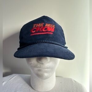 Vintage Corduroy Radio Station Snapback Baseabll Hat